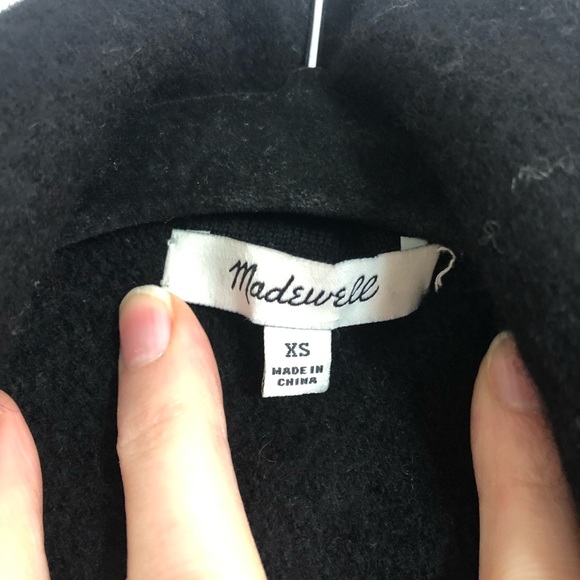 Madewell Merino Wool Black Open Front Cardigan XS - Picture 2 of 7